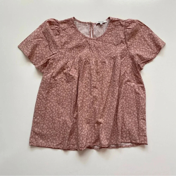 Madewell Short-Sleeve Pintuck Top in Parisian Ditsy Size Small - Picture 5 of 14